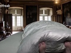 *Short Version* Humping Silk Comforter and Big Down Pillows.