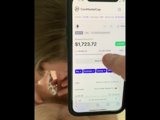 Just another Typical Day, Checking Crypto Prices while getting Sucked