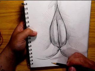 hairy pussy, drawing, tight pussy, teen
