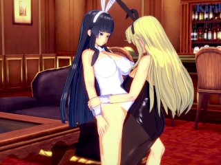 Ikaruga and Katsuragi_Have Intense Futanari Sex in a Bar. - Senran Kagura_Hentai