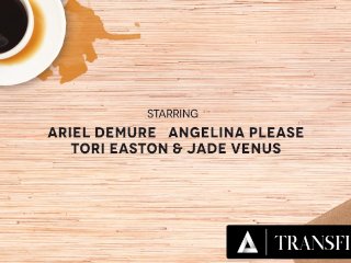 TRANSFIXED - Jade Venus, Ariel Demure, & Angelina Please Swap Hookup Stories Over Coffee! screenshot number 0