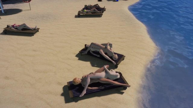 Two Lesbian Couple's Swap Girl Friend And Scissoring At Beach