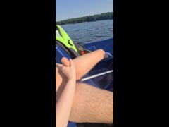 RISKY PUBLIC HANDJOB WITH A STRANGER IN A BOAT ON THE NETHERLANDS BUSY LAKE! (Full Video)