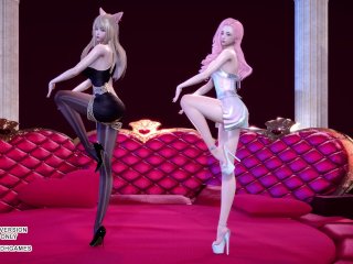 hot dance, seraphine, ahri cosplay, babe