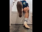 Preview 3 of Twink worshiping socks at work