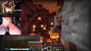 Playing Minecraft naked Ep.3 Luckiest ancient debris mining you'll ever see!! OMG