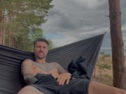 Preview 2 of Juicy masturbation on the beach in a hammock 🔥💦🌞