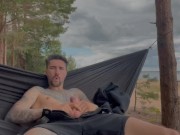 Preview 3 of Juicy masturbation on the beach in a hammock 🔥💦🌞