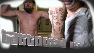 татуированная 13 - порнозвезда Джейми Стоун делает татуировки