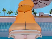 Preview 3 of 【MAY】【HENTAI 3D】【SHORT ONLY POOL WALL DOGGYSTYLE POSE】【GUILTY GEAR】