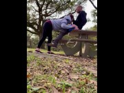 Preview 1 of MILF gets public creampie at the park