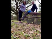Preview 3 of MILF gets public creampie at the park