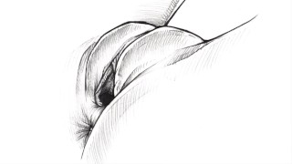 Waiting for you cock pussy drawing