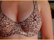 Preview 4 of MILF hot lingerie. Big tits in leopard print bra