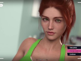 pc gameplay, pov, brunette, visual novel