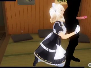 cm3d2, blonde, ass licking, anime