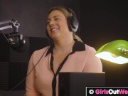 Preview 2 of Chubby lesbians lick cunts and asses in the studio
