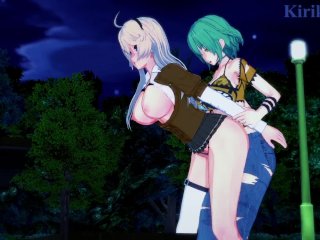 Ellen Kohagura andHikage Have Intense Futanari Sex - Katana Maidens &Senran Kagura Hentai