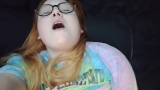 Teen loud orgasm while using toy