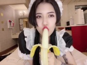 Preview 1 of Sexy licks of banana and whipped cream
