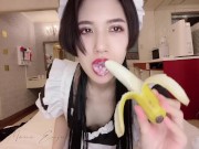 Preview 3 of Sexy licks of banana and whipped cream