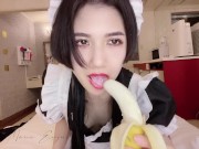Preview 4 of Sexy licks of banana and whipped cream