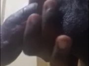 Preview 1 of Stroking my thick veiny black cock