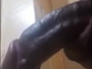 Preview 5 of Stroking my thick veiny black cock
