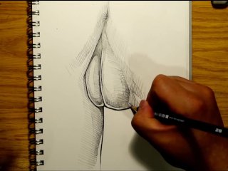 point of view, drawn hentai, pencil, 18 year cute girl