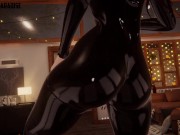 Preview 2 of 3D VR Latex ass in your face twerkin'