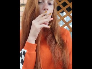 smoking fetish, babe, amateur, solo female