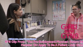 BTS Van Angel Santana en Aria Nicole's The Pre Employment Physical, Celebrations, GirlsGoneGynoCom