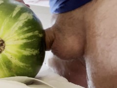 Fucking a watermelon