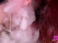 Sexy Tweaker Babe Blowing Clouds