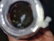 Preview 6 of i Cumshot inside bottle filled with piggy piss
