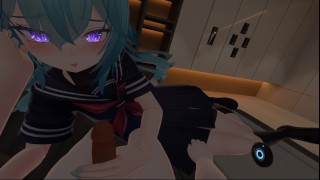After School Lassmate Came To Me In Uniform ERP Vrchat FPV Skirt School Form Hentai