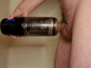 Preview 5 of Automatic Male Masturbator Makes Big Dick Cum So Hard