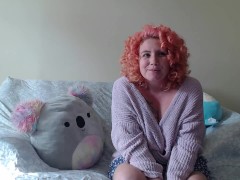 Video Truth or Dare - Pink haired cute MILF fills herself with dildo