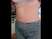 Preview 4 of Horny Pregnant Single Mom Flashes her Milf Tits for YOUR Attention