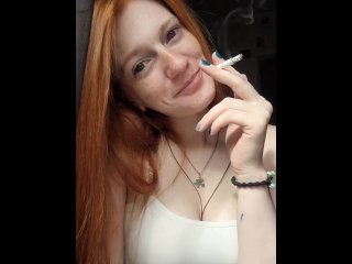 redhead, reislin, red head, smoking fetish