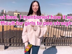Video Girls also can pee with standing!? Masturbation with toys💕Japanese beautiful piss,outdoor, amateur
