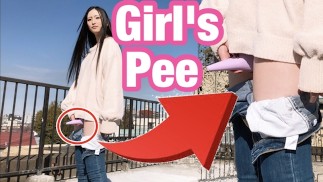 Girls also can pee with standing!? Masturbation with toys💕Japanese beautiful piss,outdoor, amateur