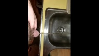 肖恩在水槽里撒尿