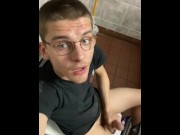 Preview 2 of Nasty Slut Cum in Public Stall Beside Co-worker - (OF-@tylerxharmony)