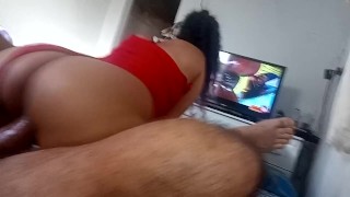 Big ass girlfriend gets fucked Hard  by bbc in hotel room -Amateur couple- Nysdel