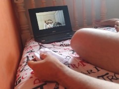 Video Kaneki masturbates watching hentai