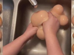 Silicone Doll is dirty and NEEDs to be cleaned. ASMR