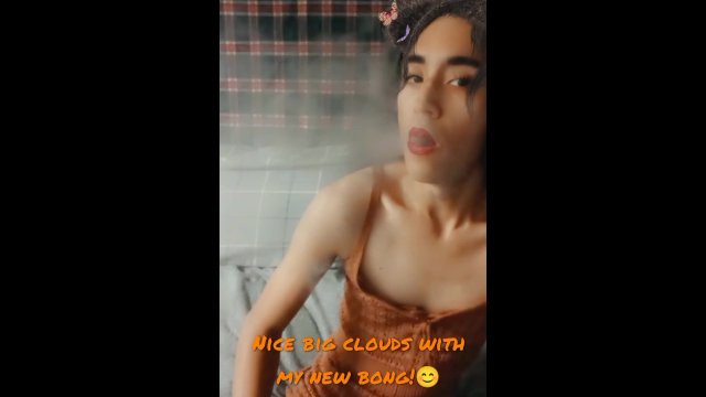 Petite Latina Smoke & Blows Clouds - 2