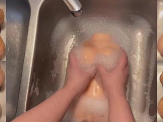 ASMR Slutty Dirty Silicone Doll НУЖДАЕТСЯ в чистке ЧАСТЬ 3