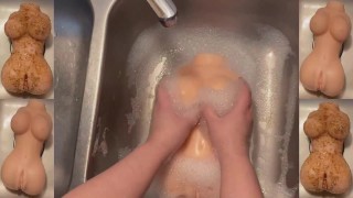 ASMR Slutty Dirty Silicone Doll NEEDS to be Cleaned PART 3